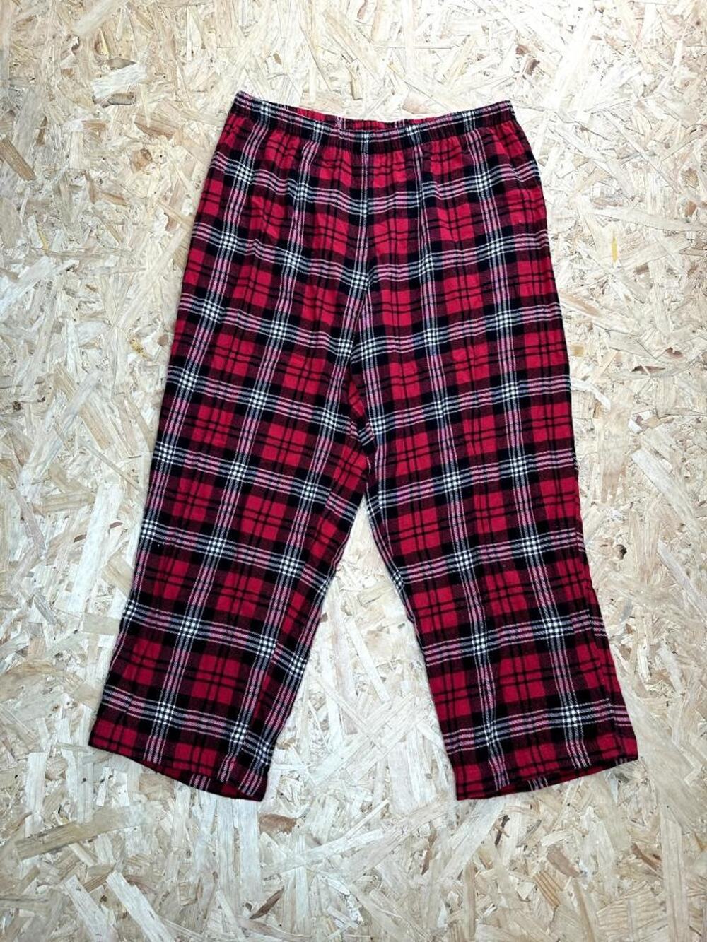 Charter Club Intimates Pajama Pants Large Red Black Plaid Flannel Lounge Sleep